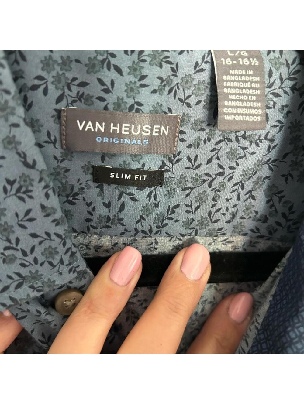 Men’s Floral Button Down - L - Picture 4 of 4